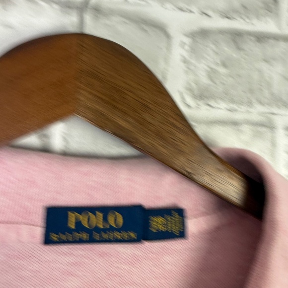 Polo Ralph Lauren Light Pink & Navy Pony Collared Polo Shirt Mens BIG 2XB - Picture 3 of 6